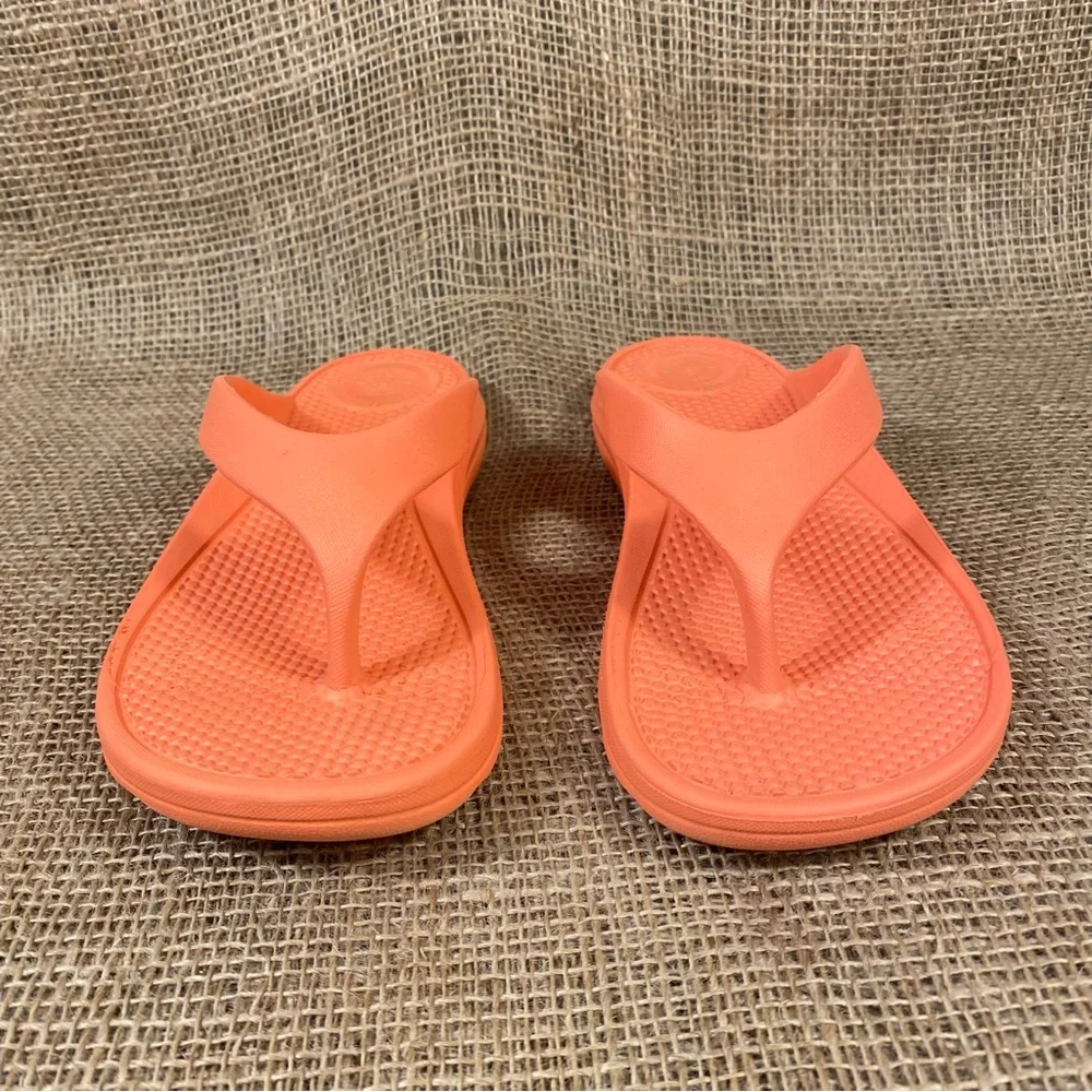 Totes Sandals Flip Flops Sol bounce Peach Thongs Size 8 - Picture 7 of 11